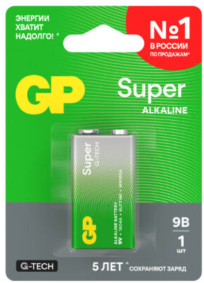 Батарейка GP GP Super G-Tech Krona - 1 шт. на блистере (зеленый)