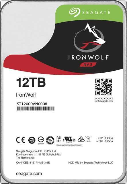 Seagate ST12000VN0008 Ironwolf 12Tb (серебристый)