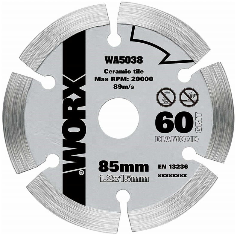 Диск пильный WORX WA5038, 85x1,2x15 мм (серебристый)
