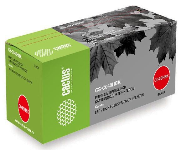 Тонер-картридж Cactus CS-C040HBK для Canon LBP 710CX/712CX (12500стр.) (черный)