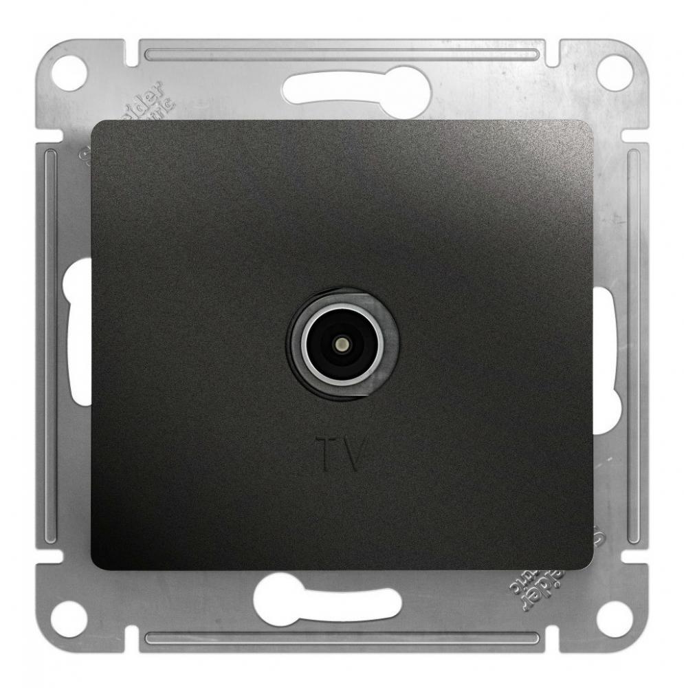 Розетка телевизионная Schneider Electric Glossa оконечной 1DB (антрацит)