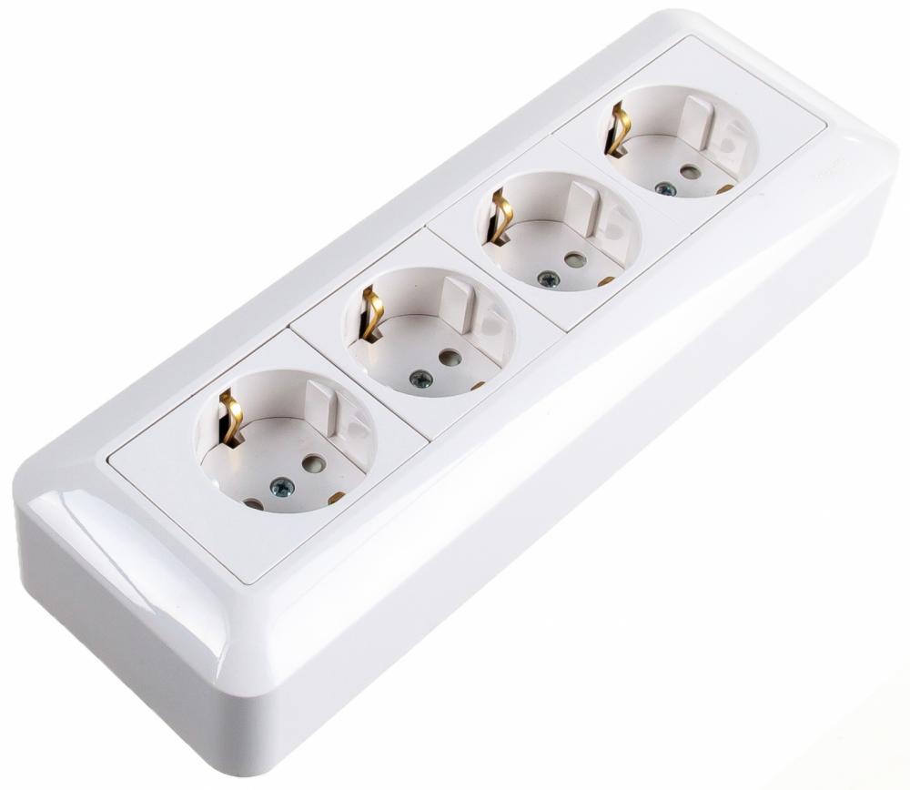 Розетка силовая Schneider Electric Прима SchE RA16-411M-BI 285465 (белый)