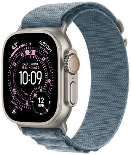 Apple Watch Ultra 3 (2025) 49mm Titanium Case with Light Blue Alpine Loop M (титан)