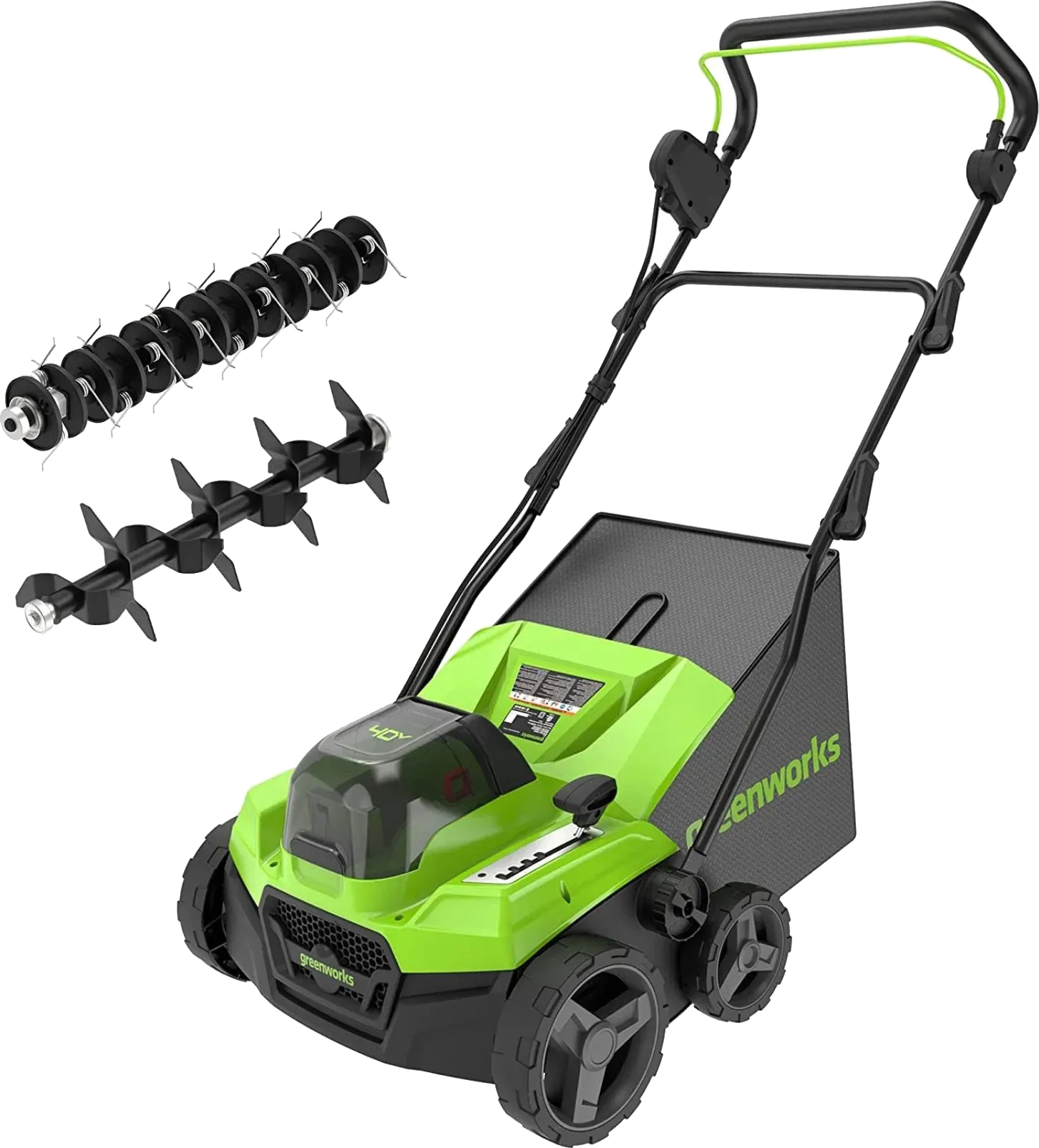 аэратор-скарификатор Greenworks GD40SC38II 40V (черно-зеленый)