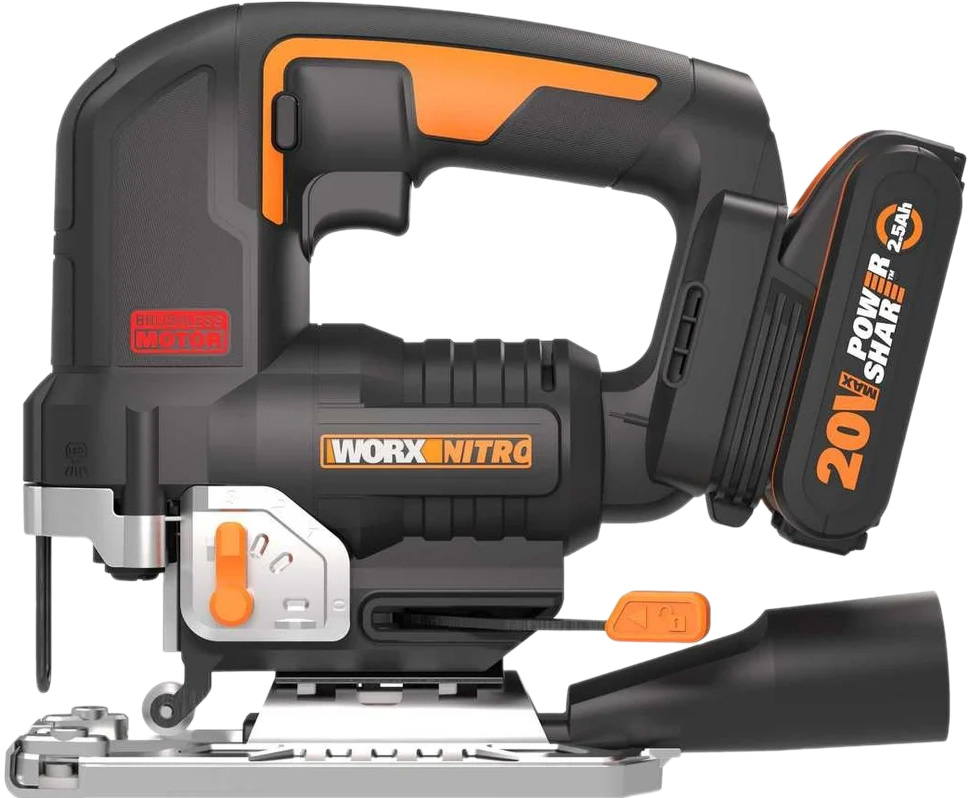 Лобзик аккумуляторный WORX WX542 (черно-оранжевый)