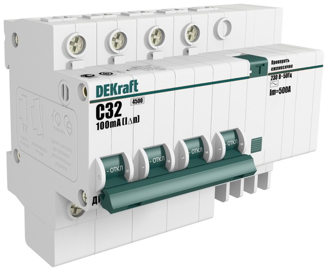 Выключатель автоматический Schneider Electric DEKraft ДИФ-101 15022DEK (белый)