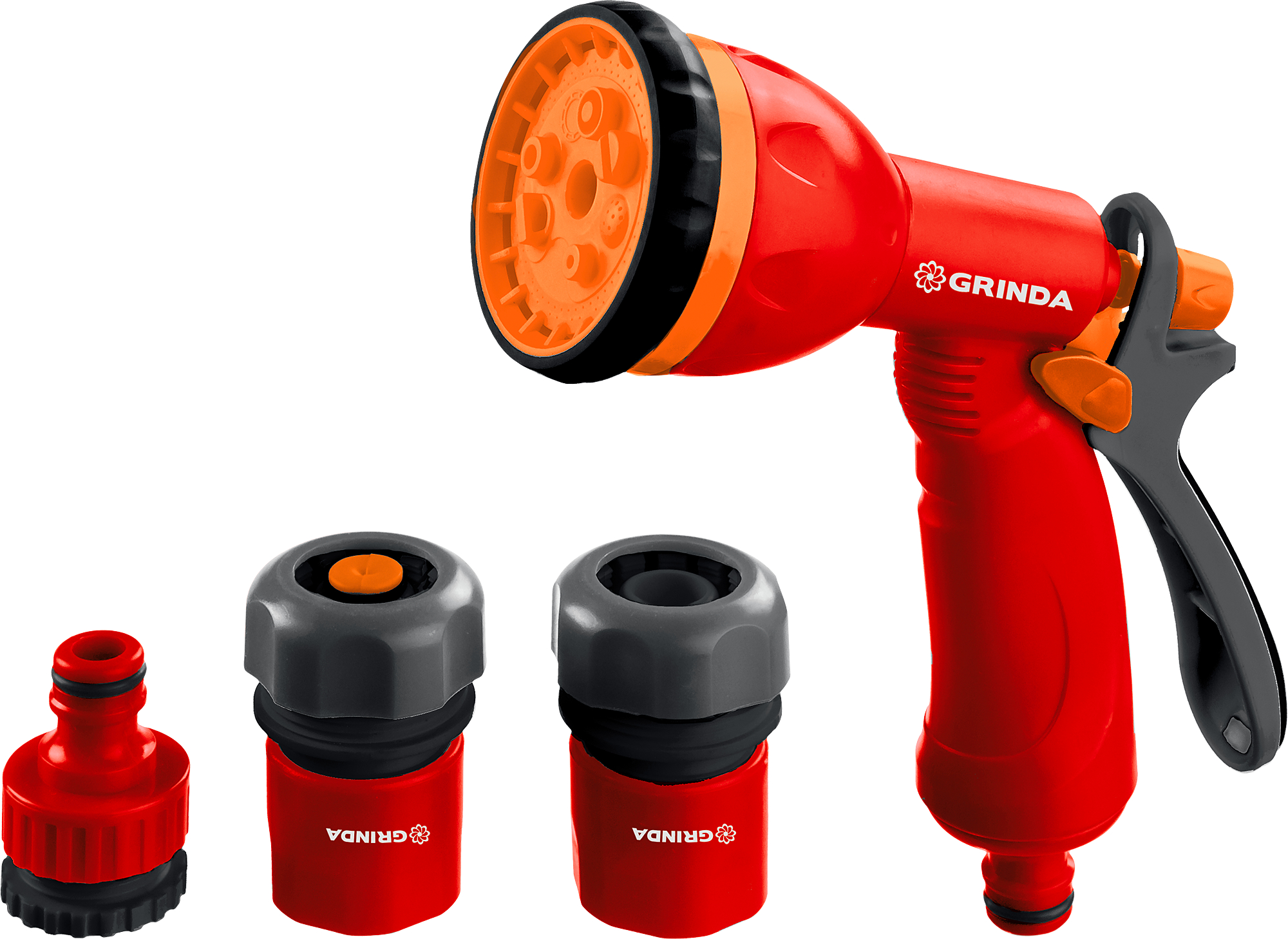 Набор для полива GRINDA GS-12 (черно-красный)