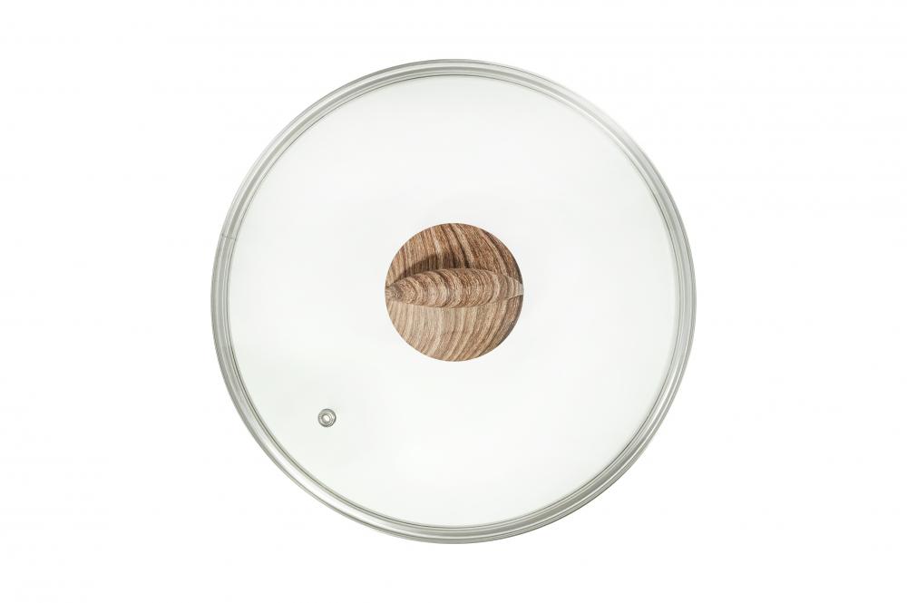 Крышка Panairo 26 см с ручкой Soft-touch WOOD K-D26-WOOD