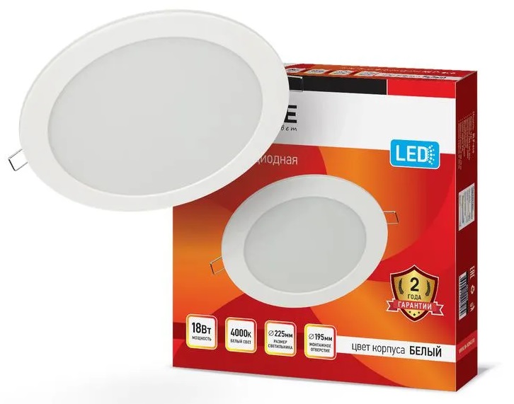 Светодиодный светильник In Home RLP-eco 18Вт (белый)