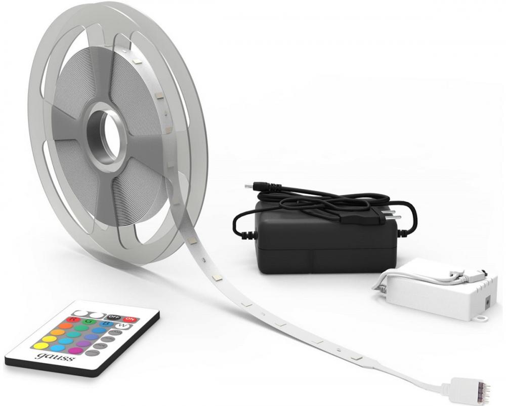 Gauss Basic в комплекте LED 5050/30 12V 6W/m 390lm/m RGB 10mm IP20 5m 1/50