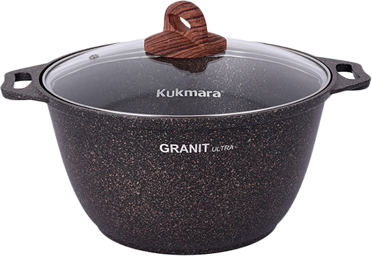 Кастрюля Kukmara Granit ultra (черный гранит)