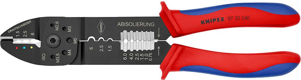 Клещи зажимные Knipex KN-9732240 (красно-синий)