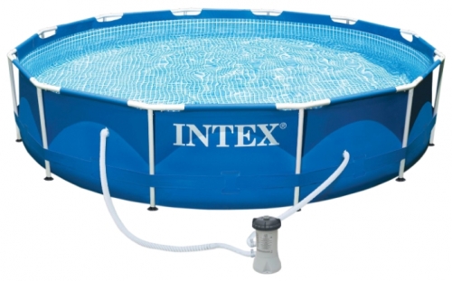 Intex Metal Frame 366х76 см без насоса (синий)