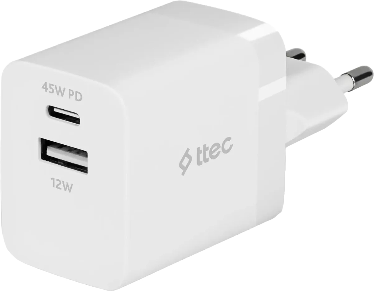 TTEC SmartCharger 45W PD Duo (белый)