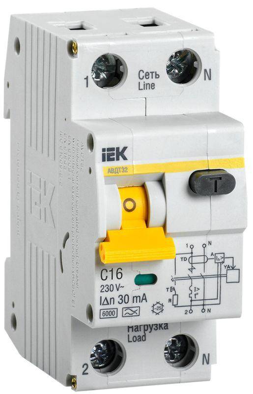 IEK дифференциального тока АВДТ32 C16 (белый)