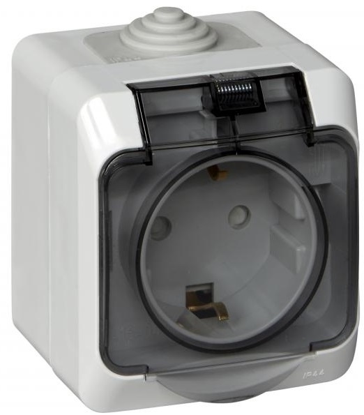 Розетка Schneider Electric PA16-044C (серый)