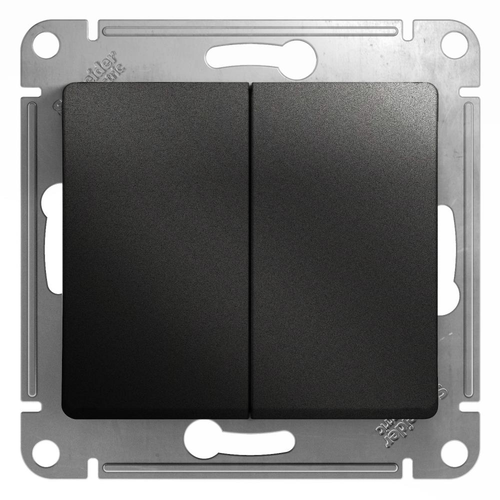 Выключатель Schneider Electric 2-кл. СП Glossa GSL000751 (антрацит)
