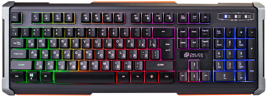 Клавиатура Oklick 717G BLACK DEATH (черно-серый)