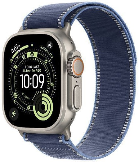 Apple Watch Ultra 3 (2025) 49mm Titanium Case with Blue/Bright Blue Trail Loop M/L (титан)