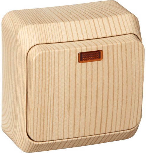 Выключатель Schneider Electric Этюд Дача BA10-005D (сосна)