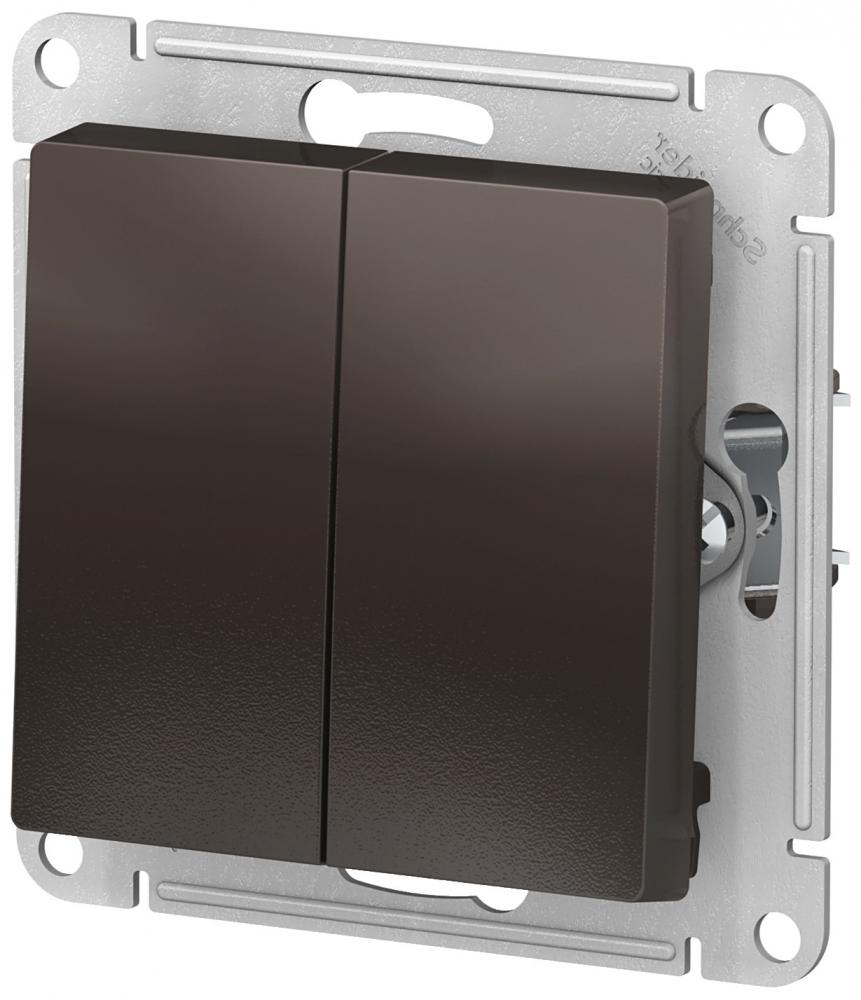 Выключатель Schneider Electric 2-кл. СП AtlasDesign ATN000651 (мокко)