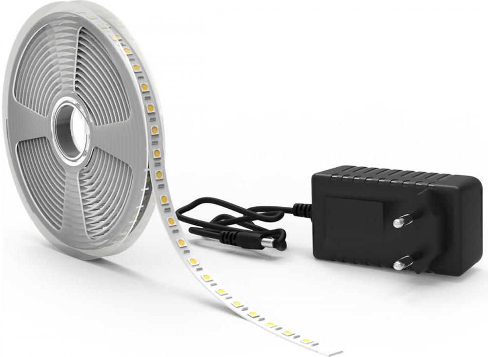 Gauss Basic в комплекте LED 5050/60 12V 10W/m 700lm/m 3000K 10mm IP20 5m 1/50
