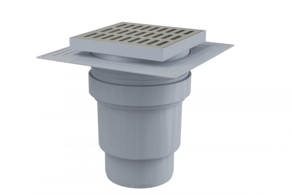 Сливной трап AlcaPlast APV13 (серый)