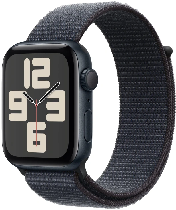 Apple Watch SE (2024) 44mm Aluminium Case with Ink Sport Loop (черный)