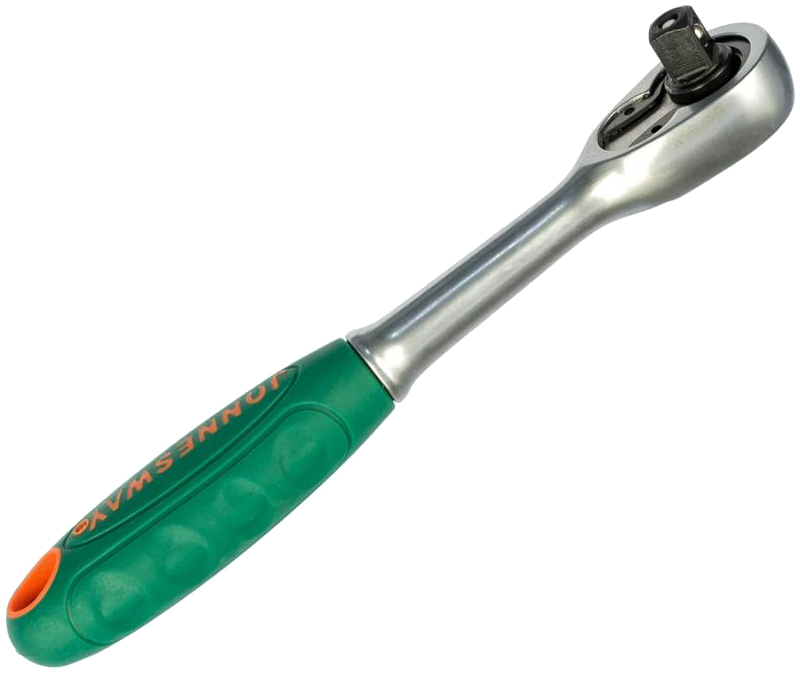 Jonnesway 1/4"DR 48 зубцов 135 мм R3702 (серебристо-зеленый)