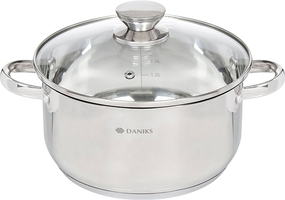 Кастрюля DANIKS QS-S-24/GS-01201-24CA (серебристый)