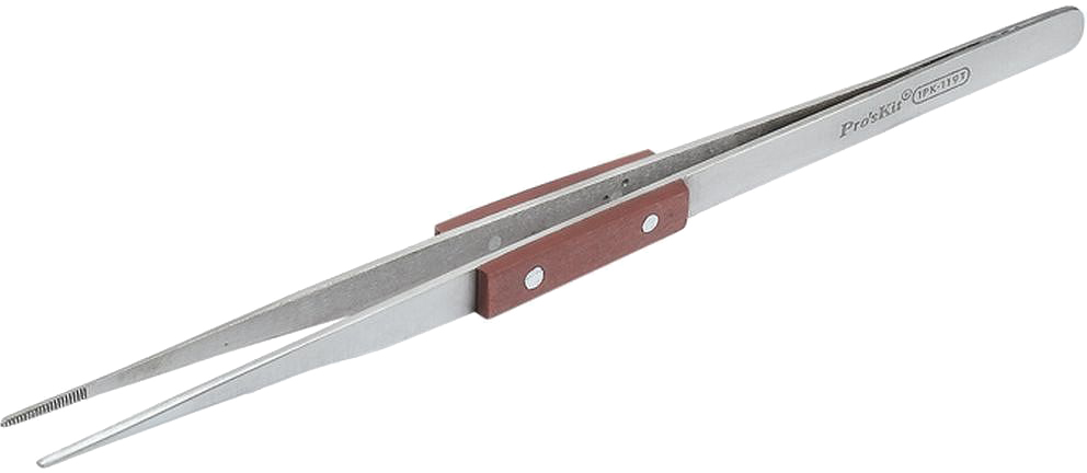 Пинцет ProsKit 1PK-119T 00072644 (коричнево-серебристый)