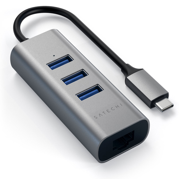 Satechi Aluminum 3 Port Hub (серый космос)