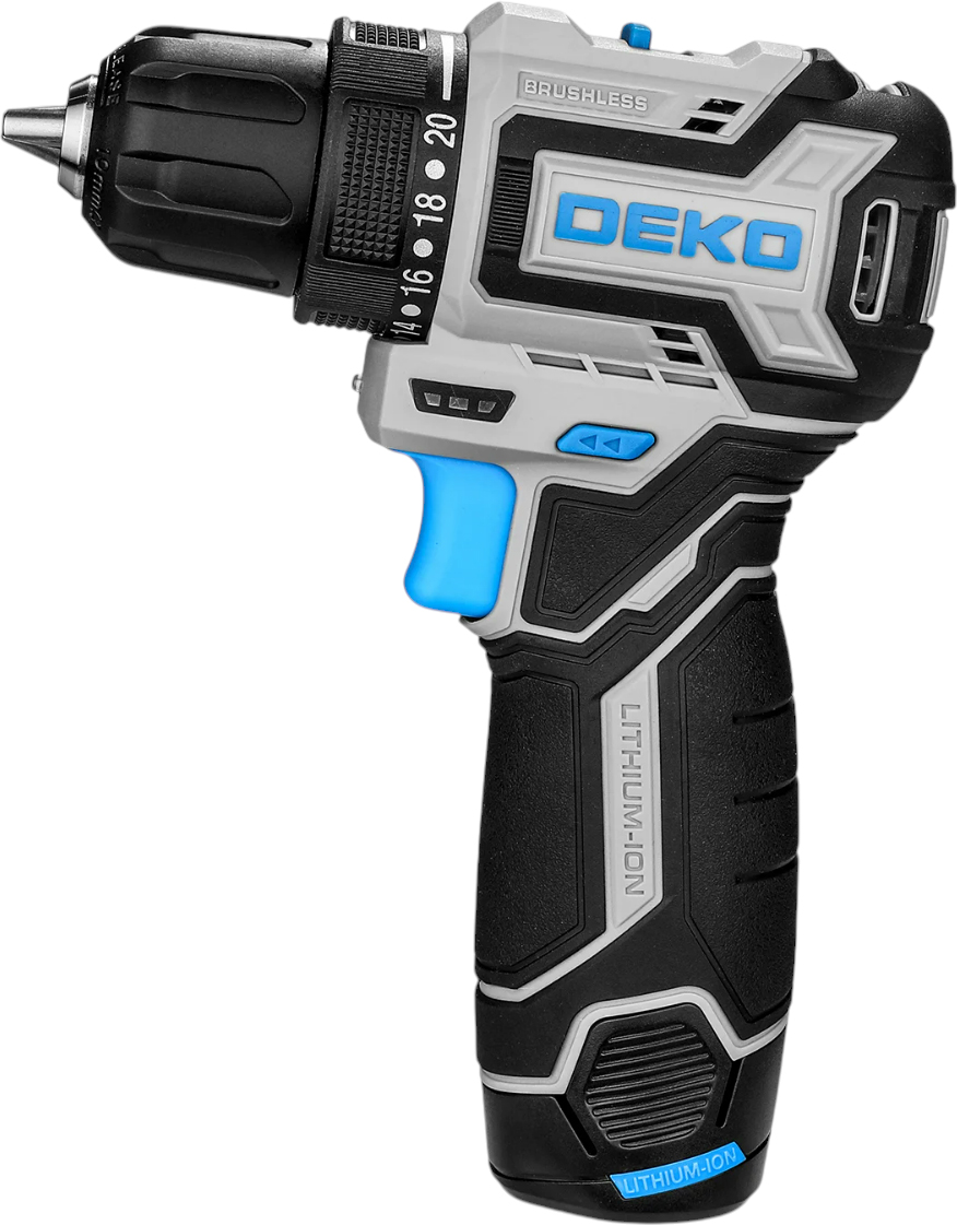 Deko Loner 12V Pro со съёмным патроном (черно-синий)