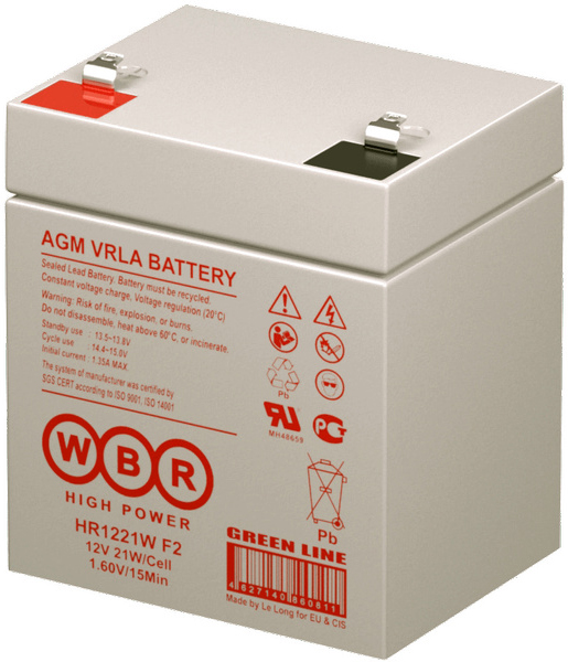 Аккумулятор WBR HR1221W (серо-красный)