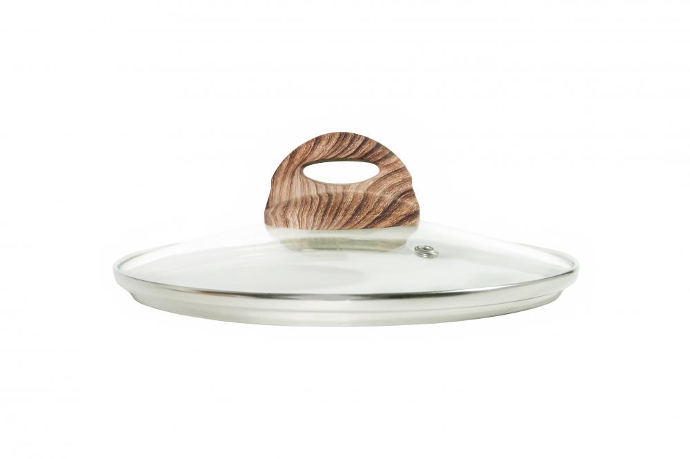 Крышка Panairo 22 см с ручкой Soft-touch WOOD K-D22-WOOD