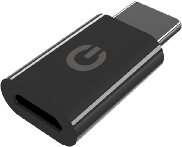 Gerffins GFPRO-ADP-MC (MicroUSB - TypeC, пластик) (черный)