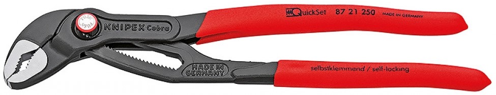 Клещи переставные Knipex COBRA® QuickSet, KN-8721250SB