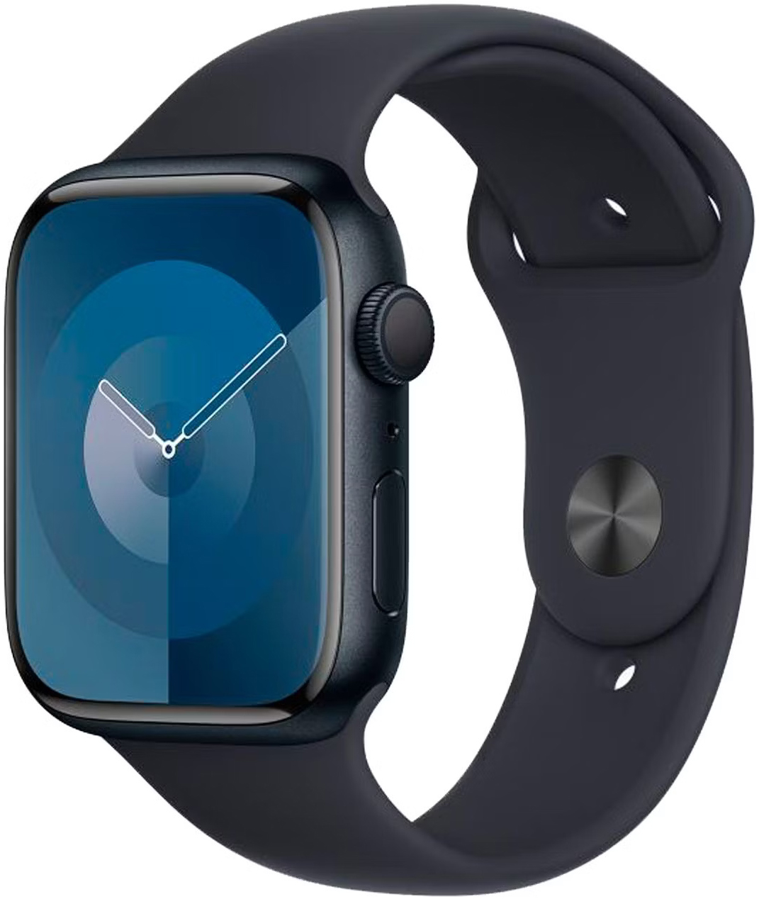 Apple Watch Series 9 45mm Aluminum Case with Midnight Sport Band S/M (темная ночь)