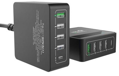 ACD 5xUSB 1PD+1QC+3Smart ACD-P605U-V1B (черный)
