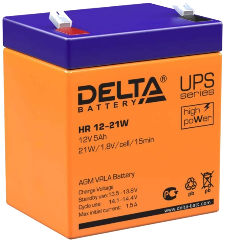 Аккумуляторная батарея Delta HR 12-21W (сине-оранжевый)
