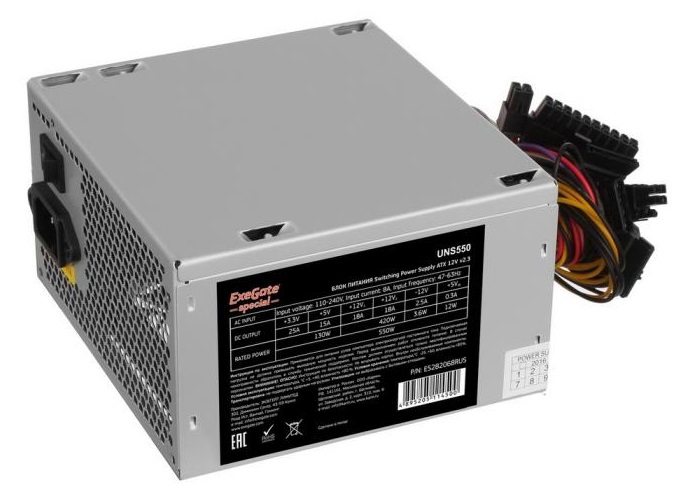 Exegate UNS550 ES282068RUS 550W (серый)