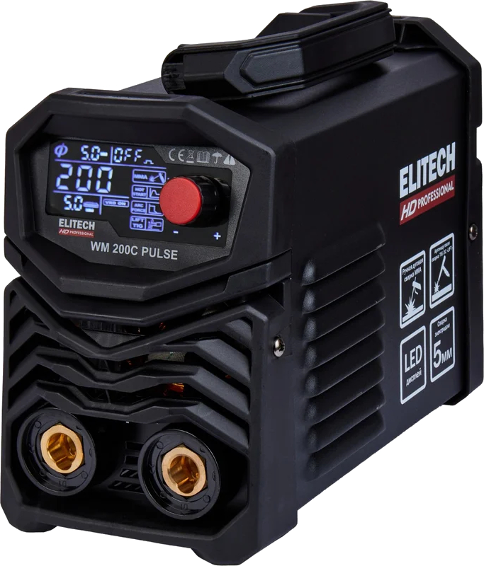 Инверторный сварочный аппарат ELITECH WM 200c Pulse (черный)