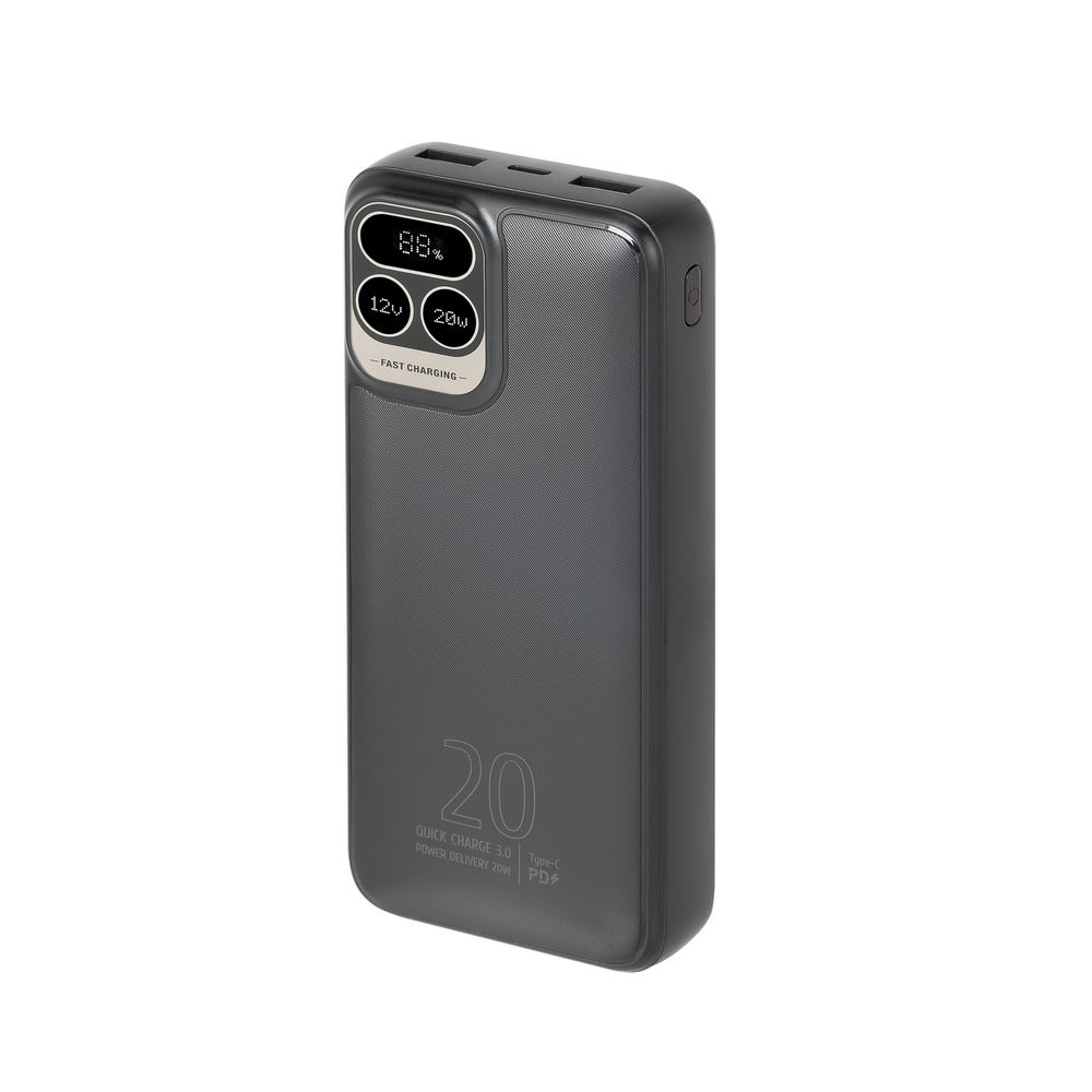 RIVACASE VA2521 QC/PD 20W, черный (черный)