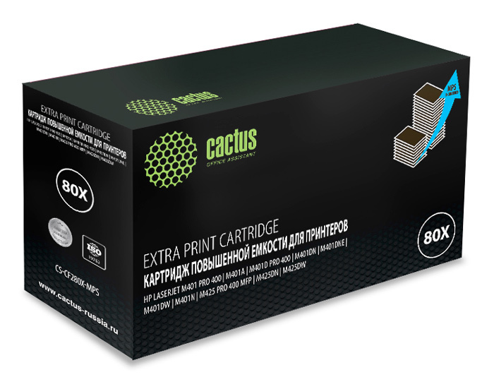 Картридж Cactus CS-CF280X-MPS (черный)