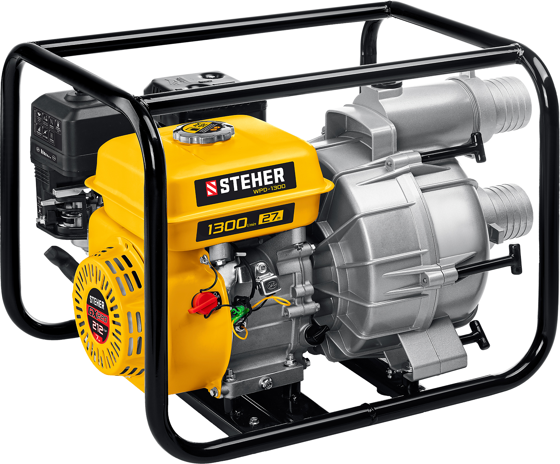 Мотопомпа STEHER WPD-1300 (черно-желтый)