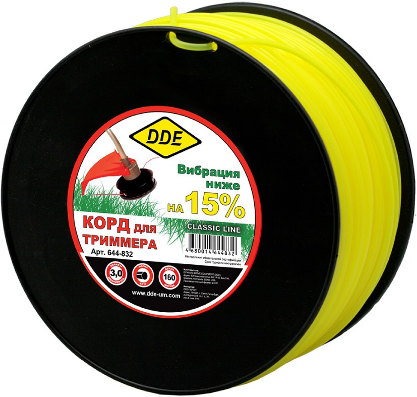 DDE 3.0 мм 160 м круг (желтый)
