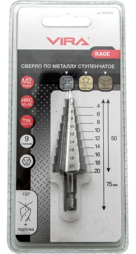 Сверло VIRA 554300 (серебристый)