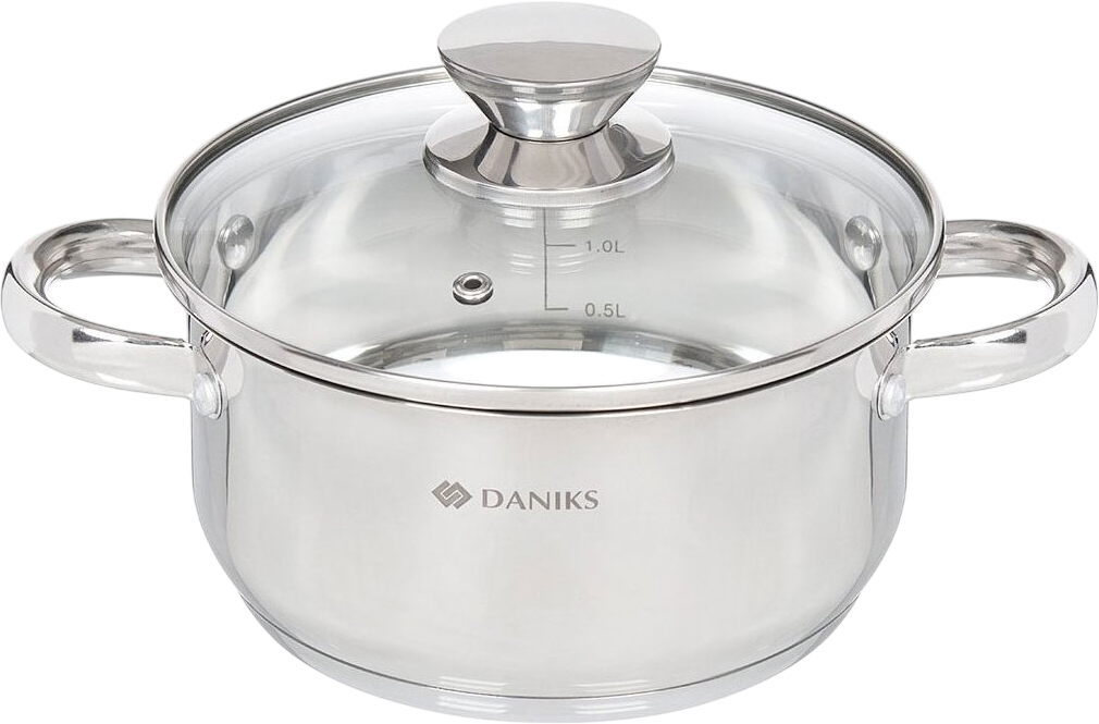 Кастрюля DANIKS QS-S-16/GS-01201-16CA (серебристый)