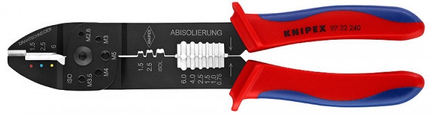 Пресс-клещи Knipex KN-9722240SB (черно-красный)