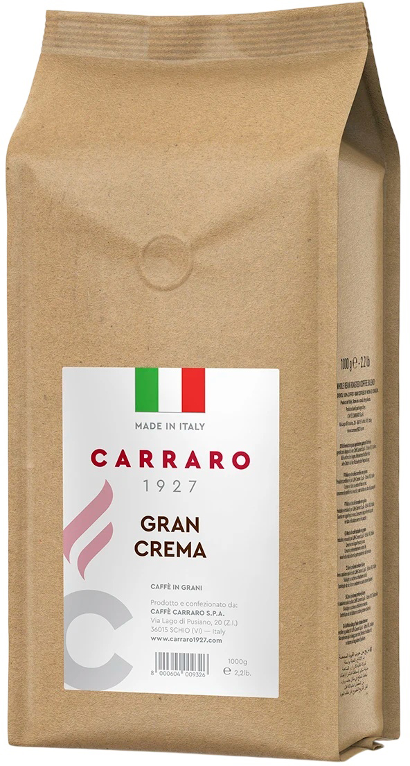 Carraro Gran Crema 1 кг, зерно